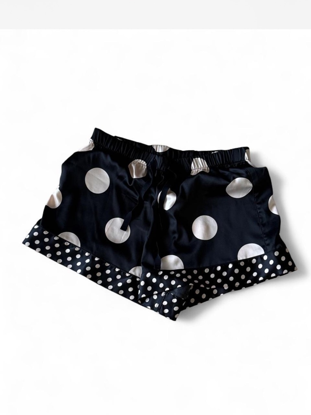 Victoria Secret Polka Dot Satin Women's Shorts - Black/White